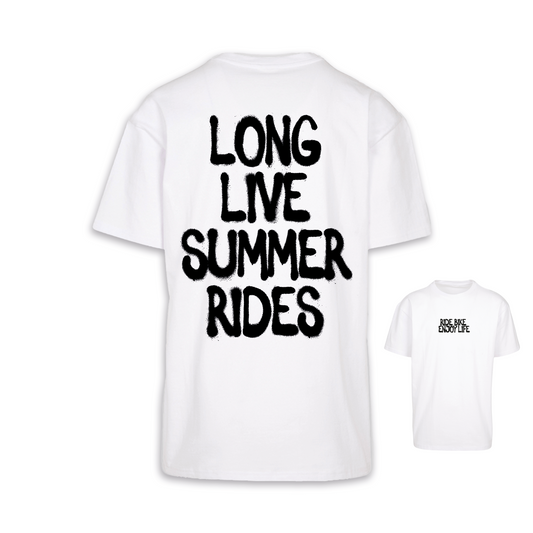 Long live summer rides - Weiß Oversize Shirt