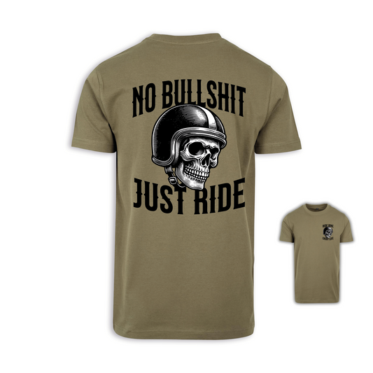 No Bullshit - Olive/Schwarz Männer Shirt