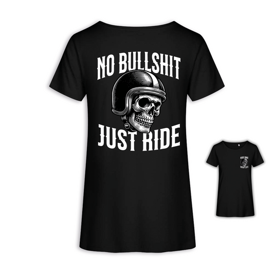 No Bullshit - Schwarz Frauen Shirt