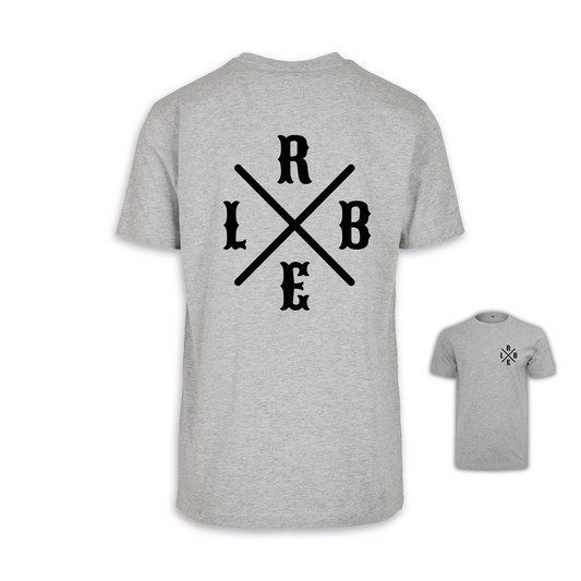 RIDE BIKE ENJOY LIFE Kreuz - Grau/Schwarz Männer Shirt
