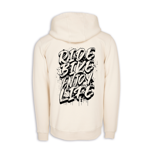 Ride Bike Enjoy Life Graffiti - Sand Regular Hoodie