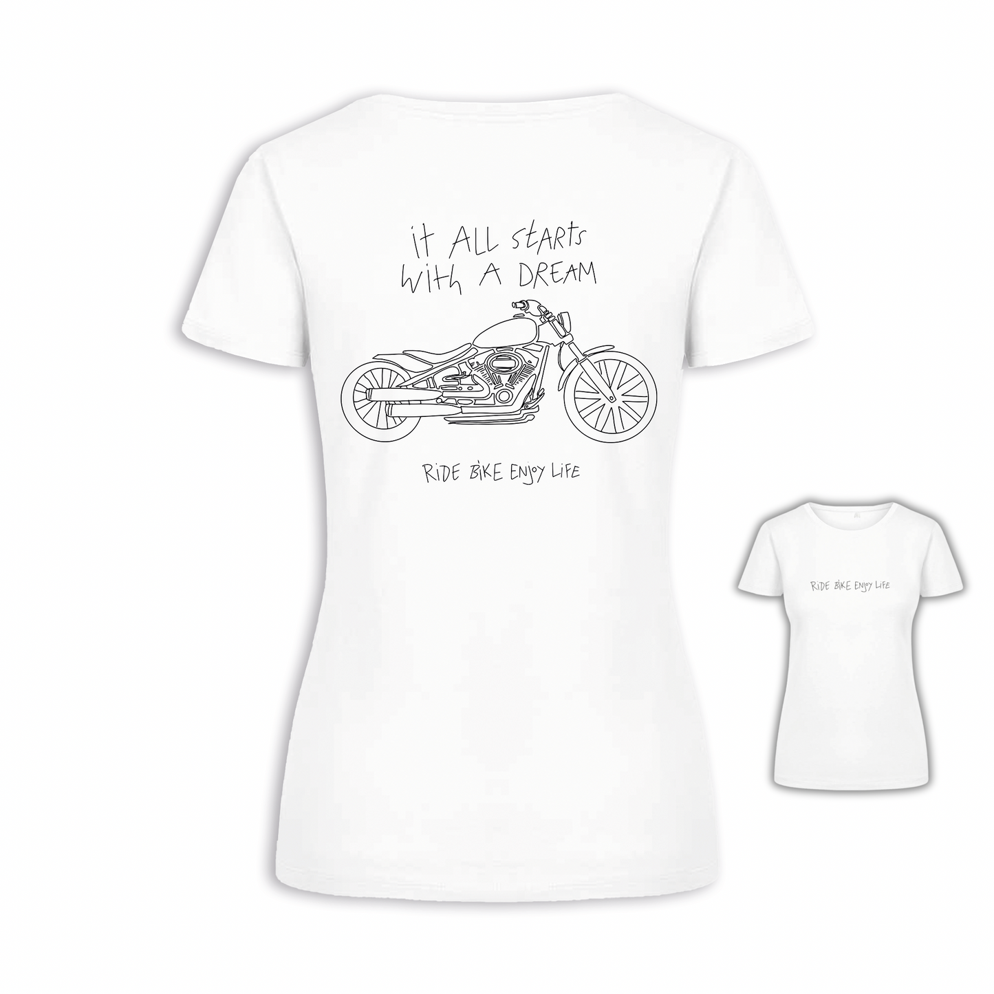 It All Starts With A Dream - Weiß Frauen Shirt