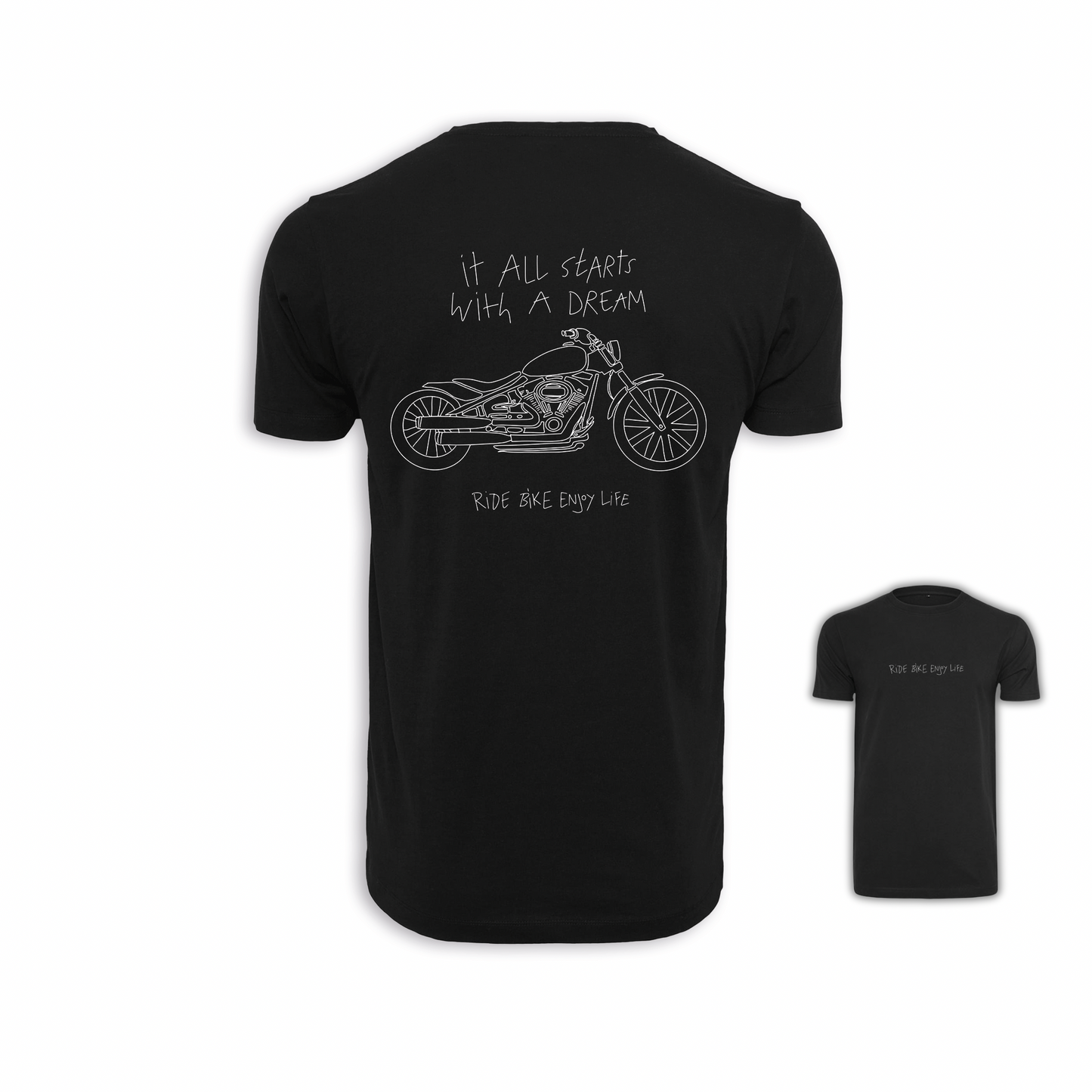 It All Starts With A Dream - Schwarz Männer Shirt