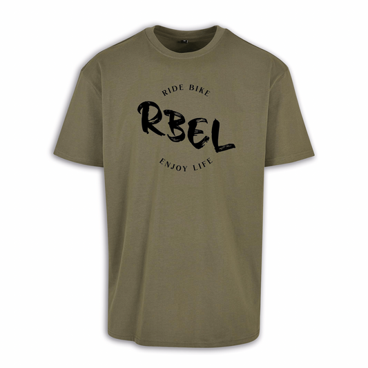 RBEL Logo - Olive/Schwarz Oversize Shirt