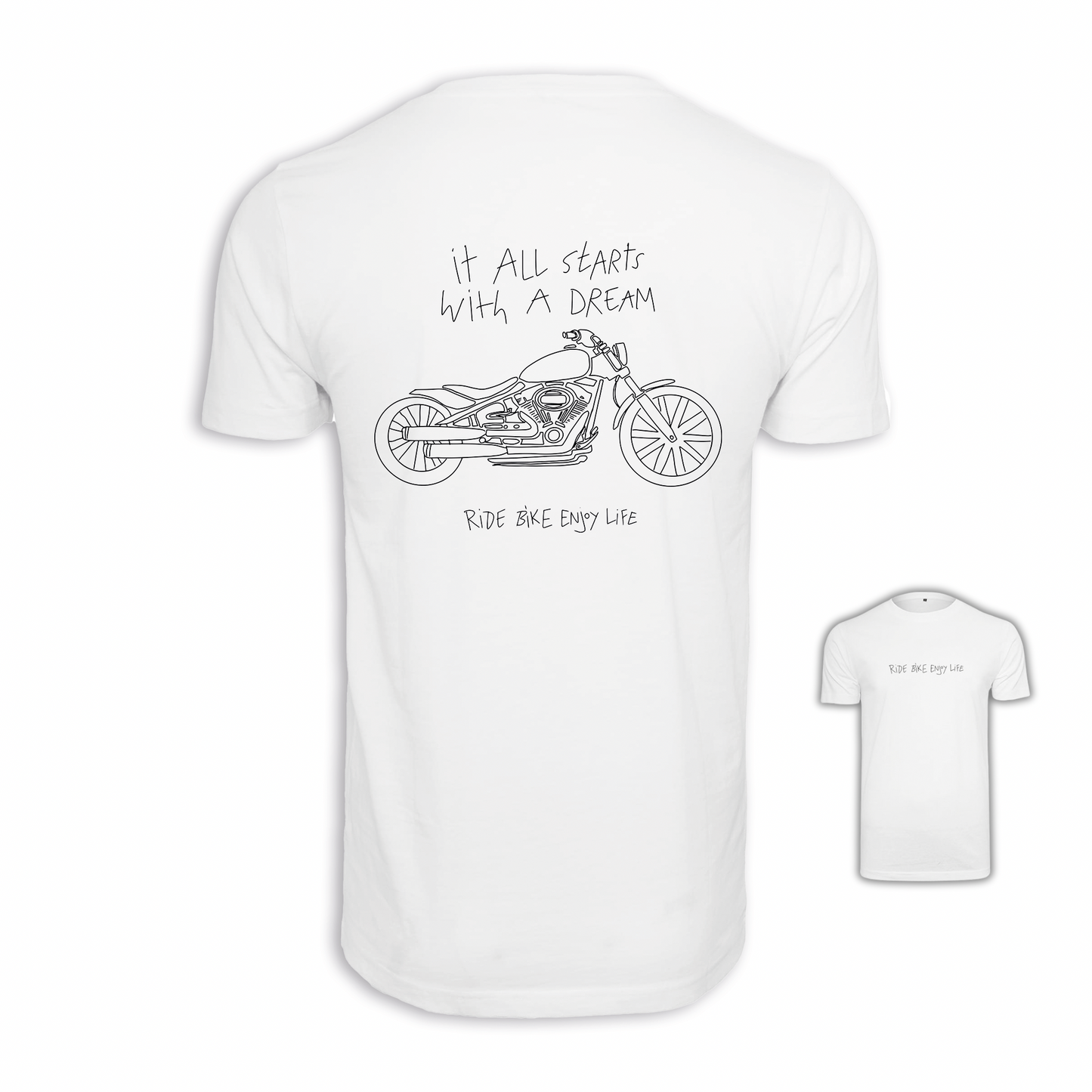 It All Starts With A Dream - Weiß Männer Shirt