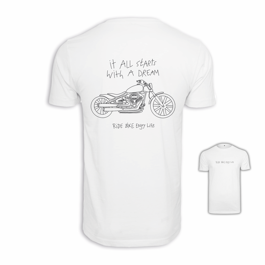 It All Starts With A Dream - Weiß Männer Shirt