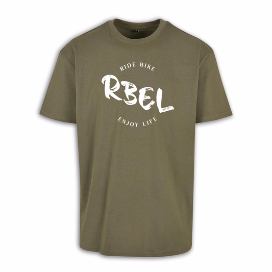 RBEL Logo - Olive/Weiß Oversize Shirt