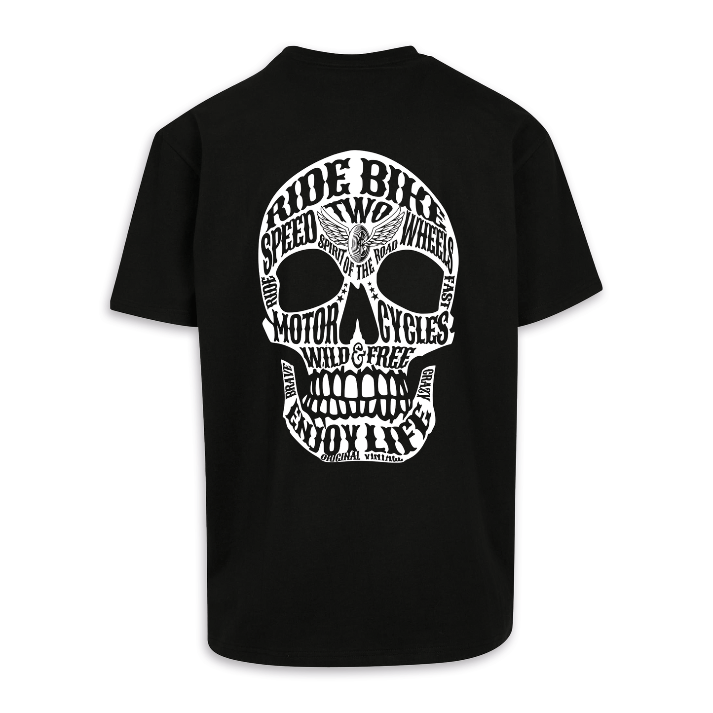 Wild & Free - Schwarz Oversize Shirt