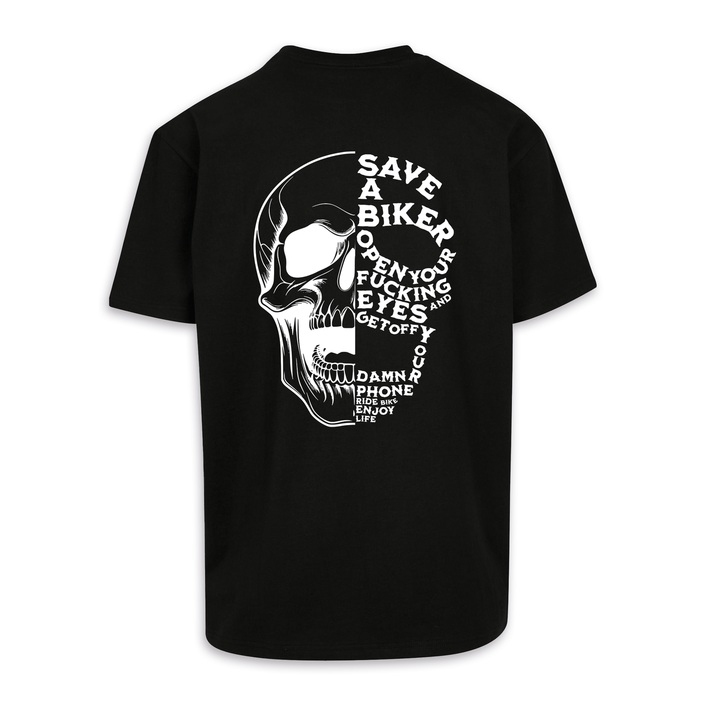 Save A Biker - Schwarz Oversize Shirt