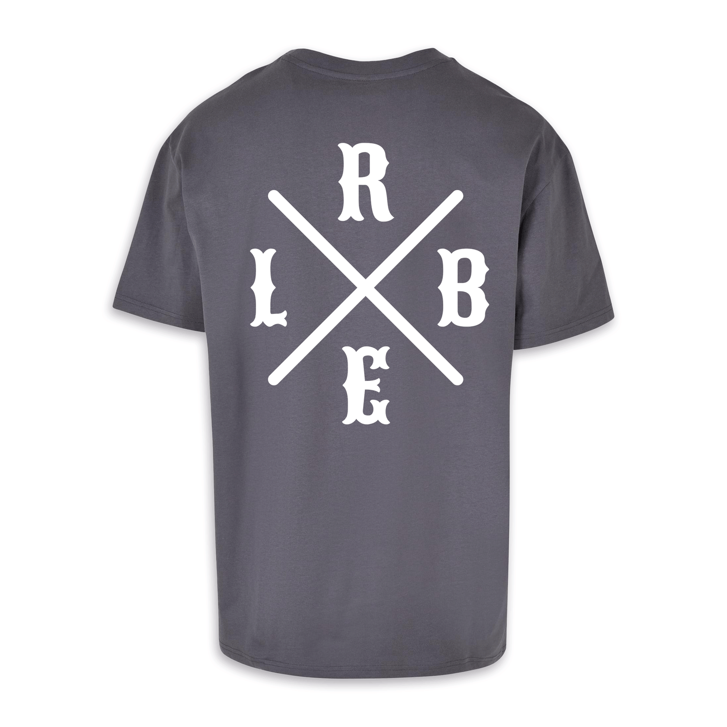 RBEL Kreuz - Dunkelgrau/Weiß Oversize Shirt