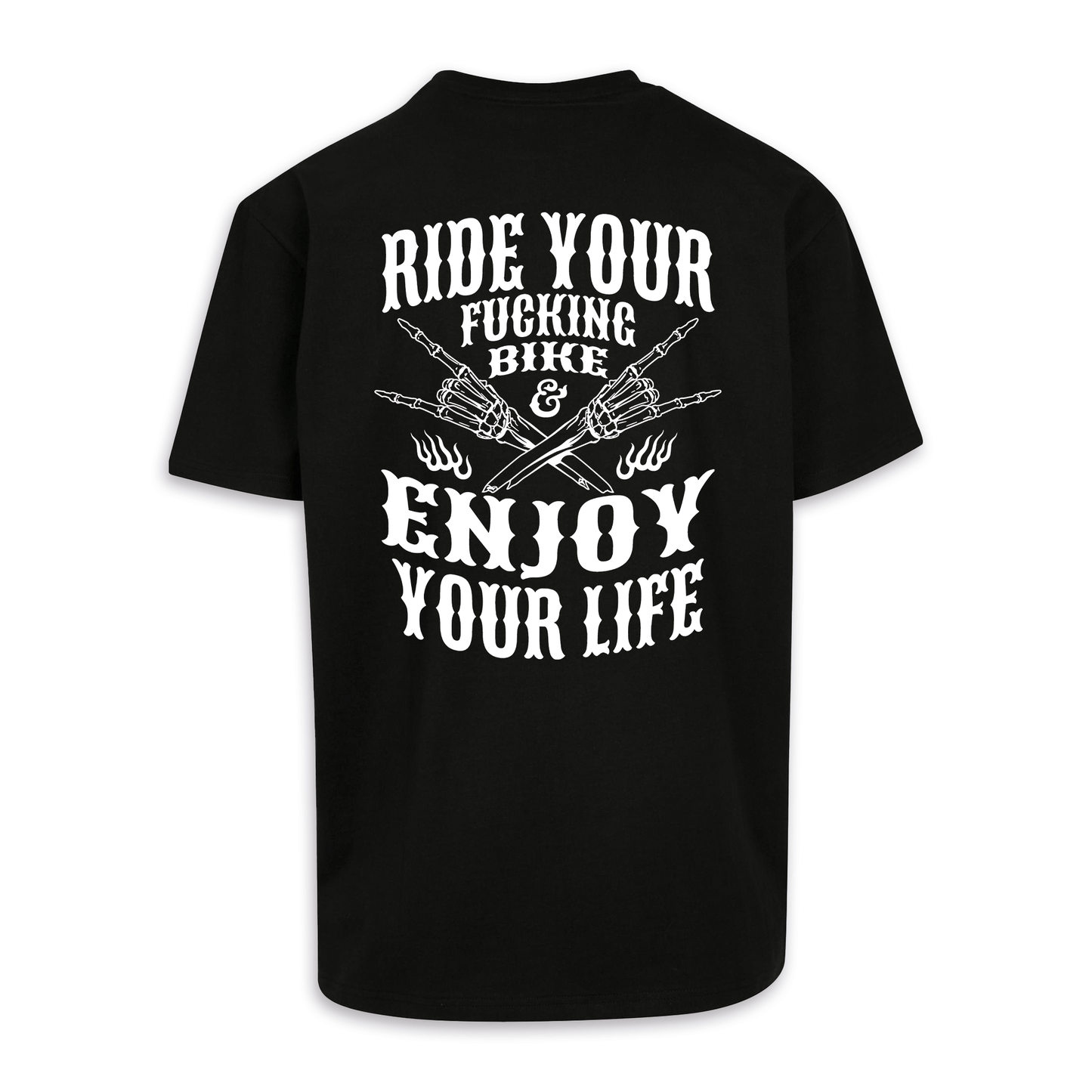 Enjoy Your Life - Schwarz Oversize Shirt