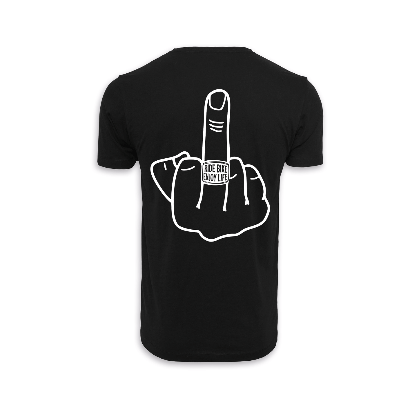 Mittelfinger - Schwarz Männer Shirt