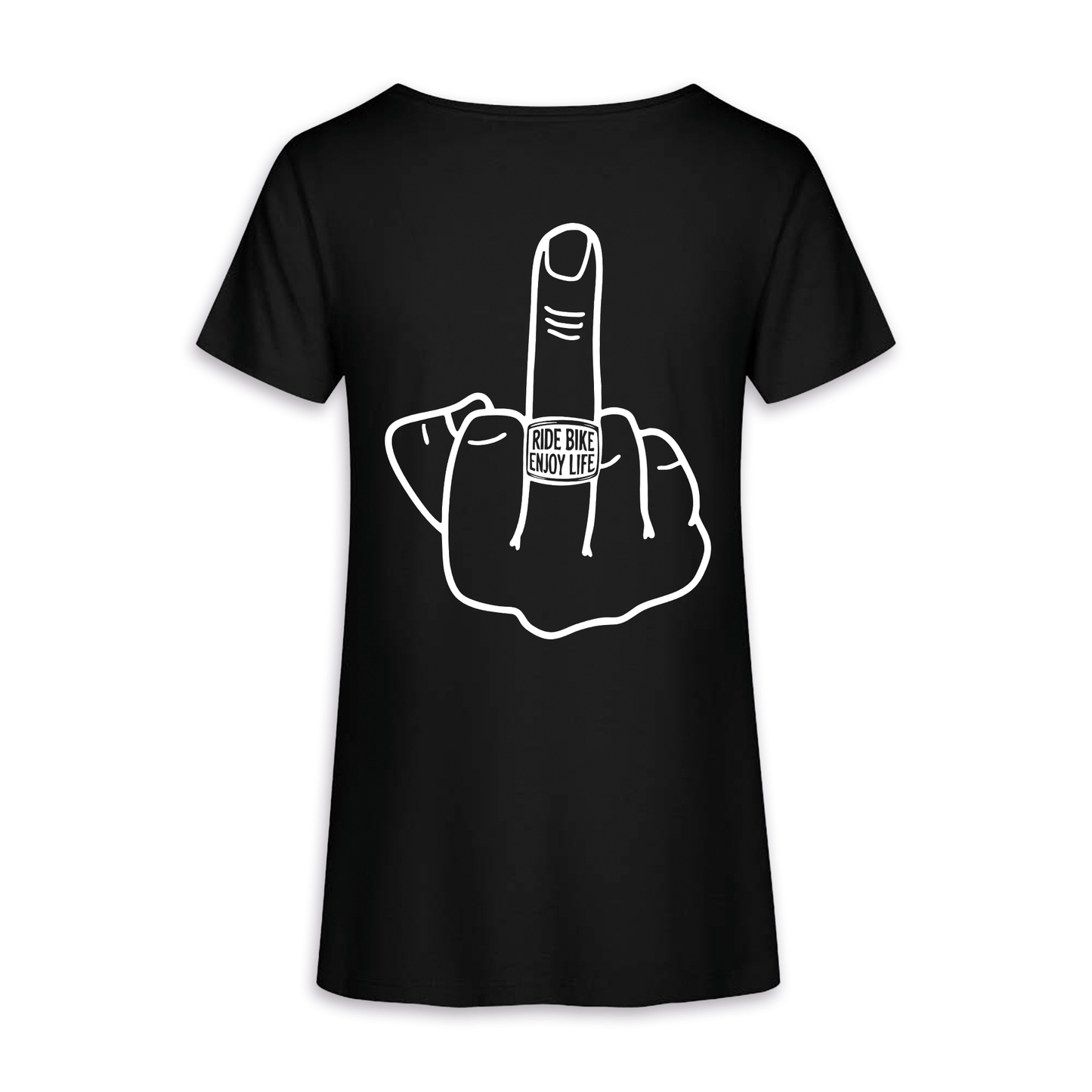 Mittelfinger - Schwarz Frauen Shirt