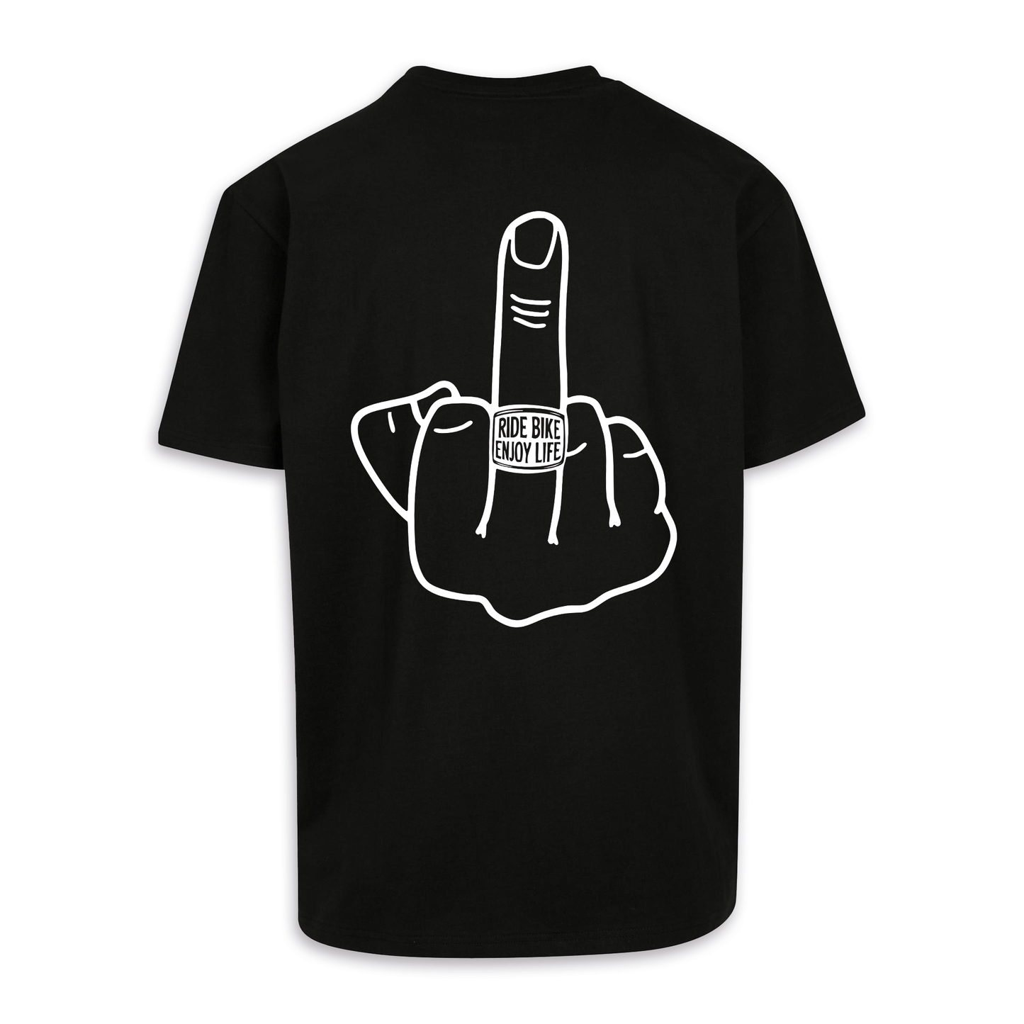 Mittelfinger - Schwarz Oversize Shirt