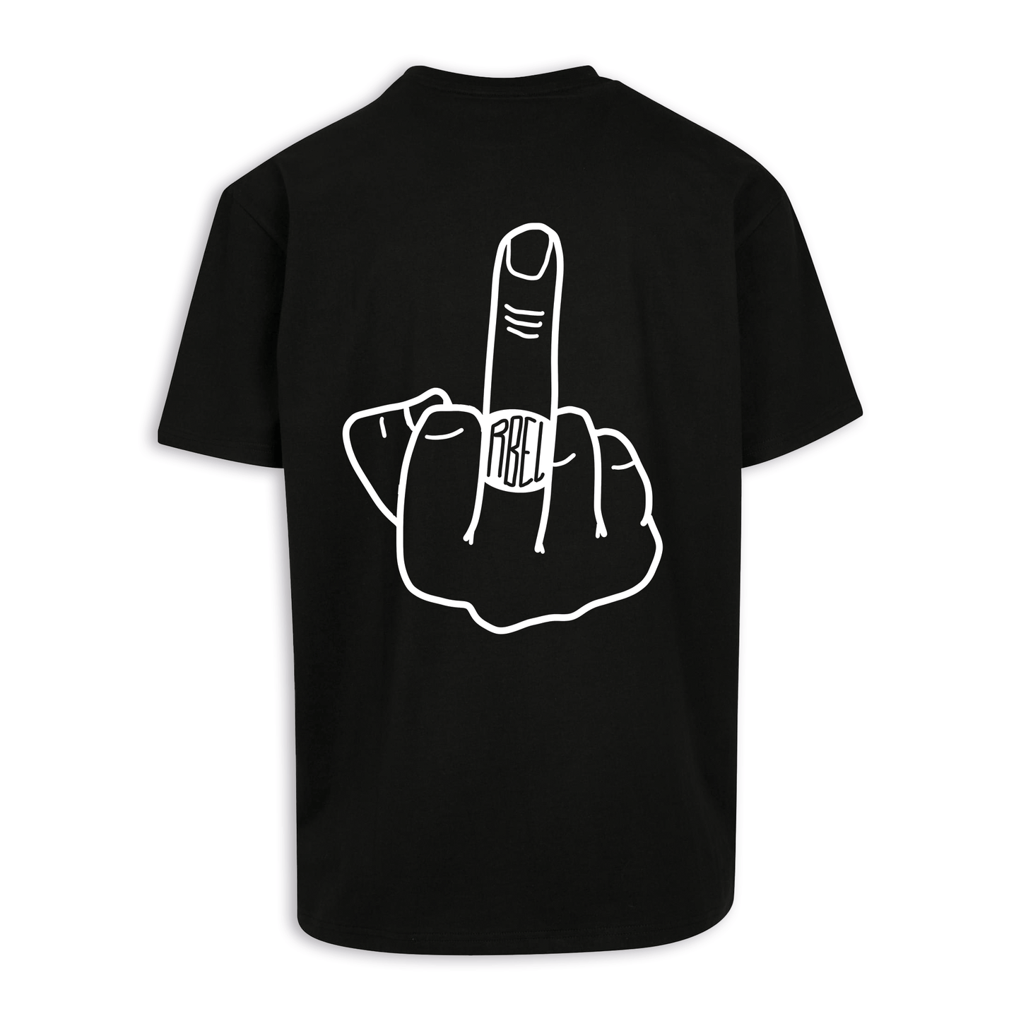 Mittelfinger - Schwarz Oversize Shirt