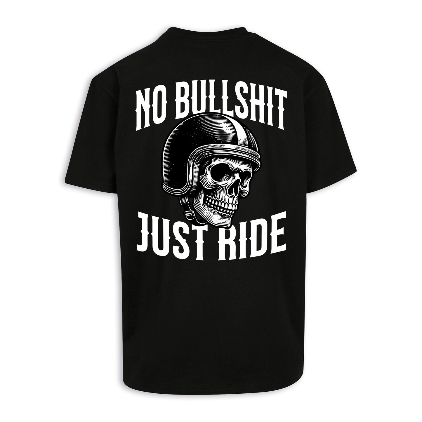 No Bullshit - Schwarz Oversize Shirt