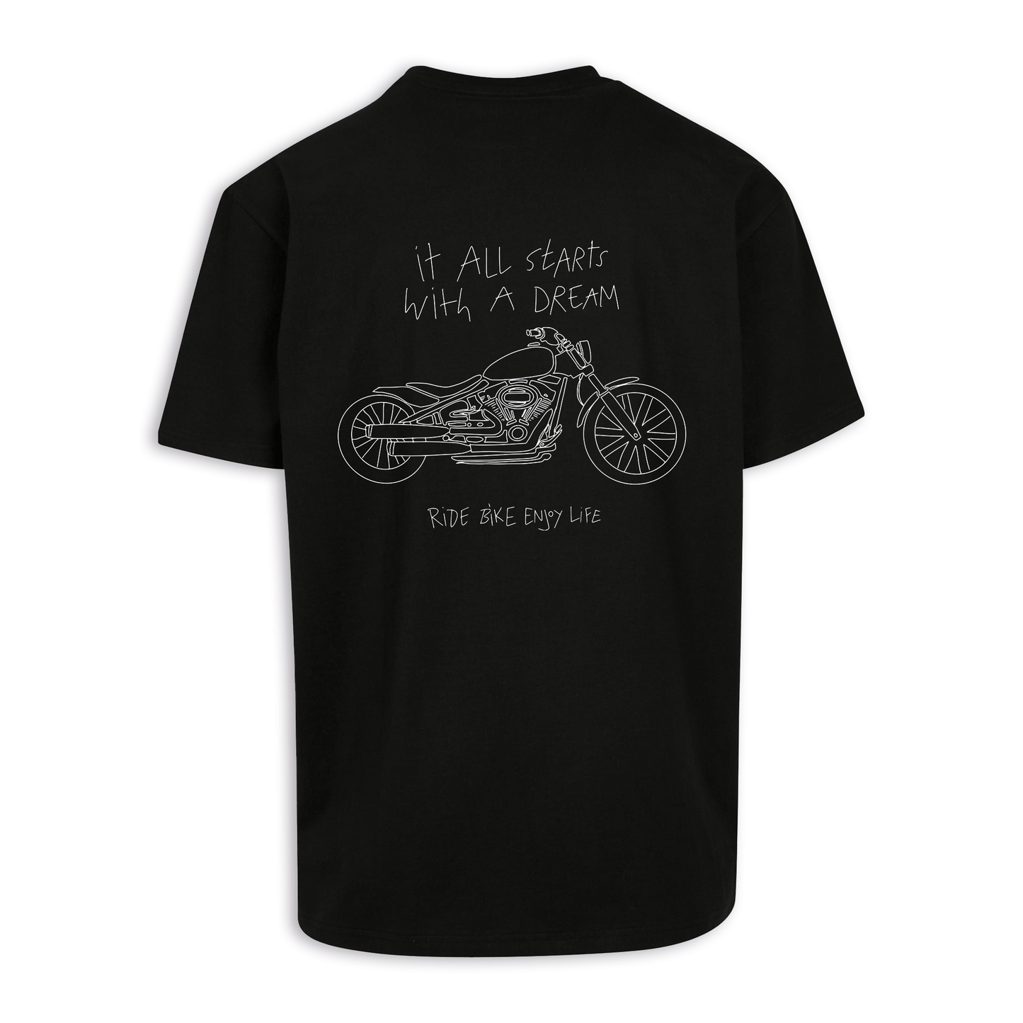 It All Starts With A Dream - Schwarz Oversize Shirt