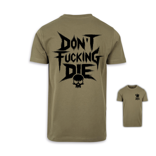 Don´t fucking die - Olive/Schwarz Männer Shirt