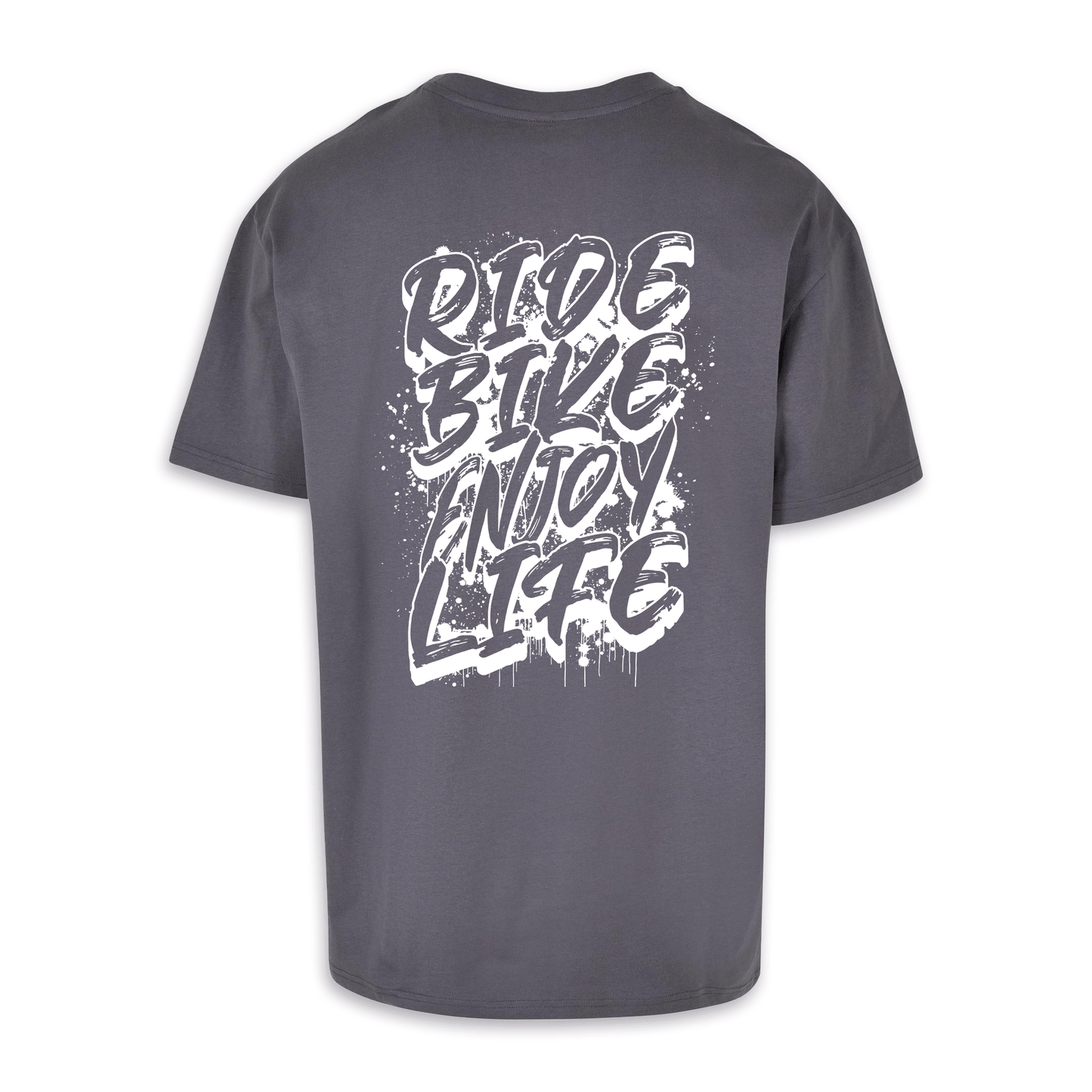 Ride Bike Enjoy Life - Dunkelgrau Oversize Shirt