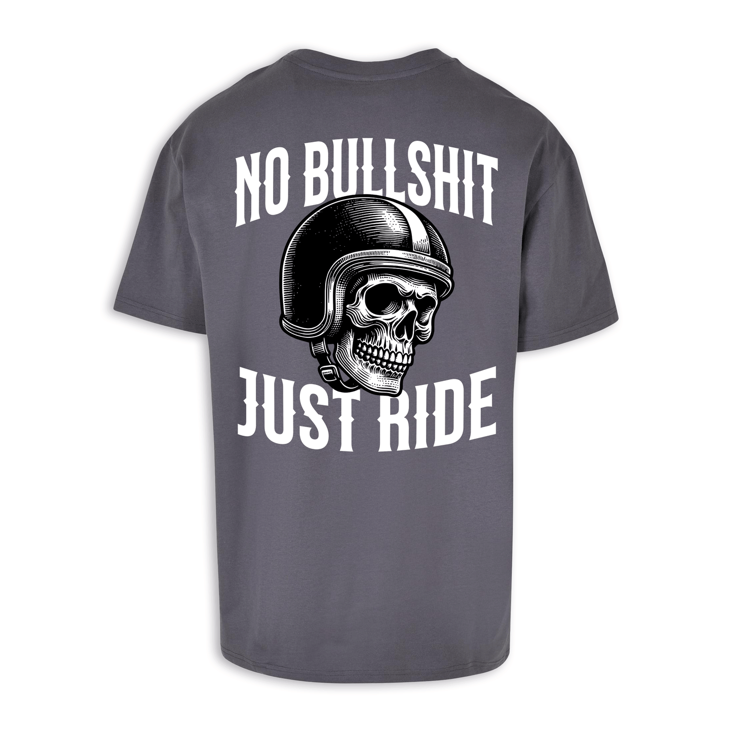 No Bullshit - Dunkelgrau Oversize Shirt