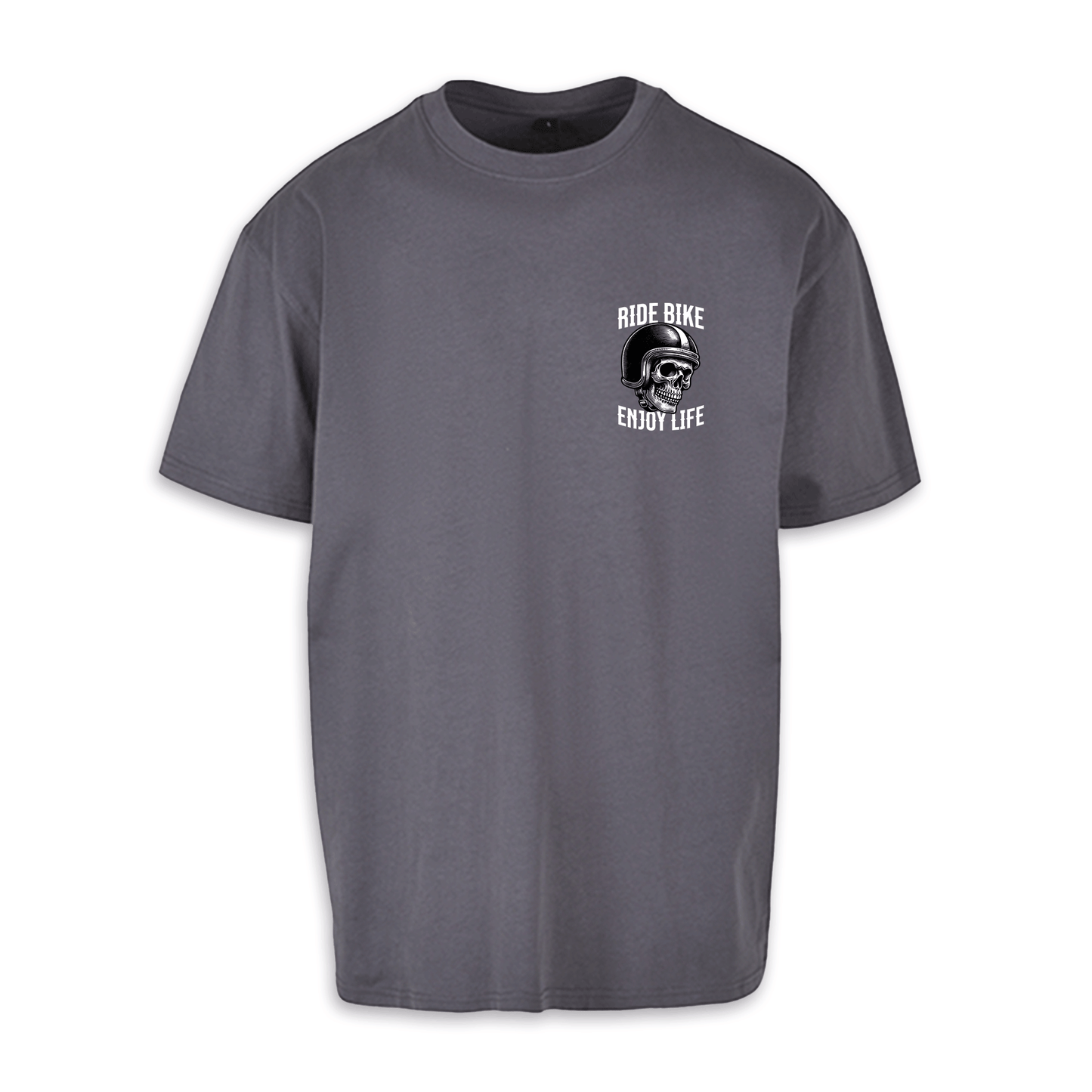 No Bullshit - Dunkelgrau Oversize Shirt
