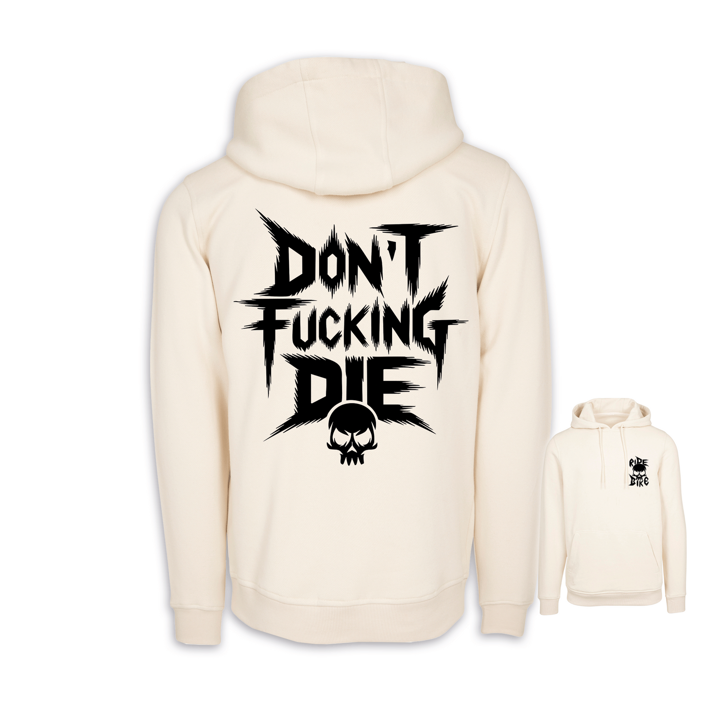 Don´t fucking die - Sand/Schwarz Regular Hoodie