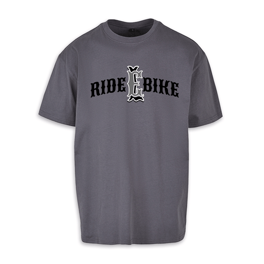 RIDE BIKE EL - Dunkelgrau/Schwarz Oversize Shirt
