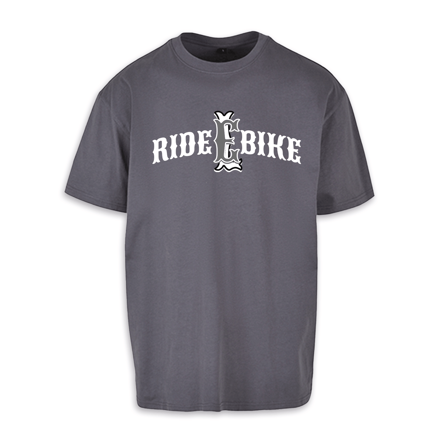 RIDE BIKE EL - Dunkelgrau/Weiß Oversize Shirt