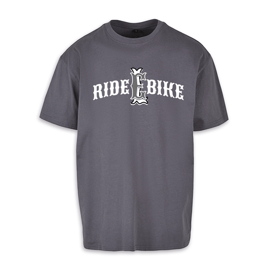 RIDE BIKE EL - Dunkelgrau/Weiß Oversize Shirt