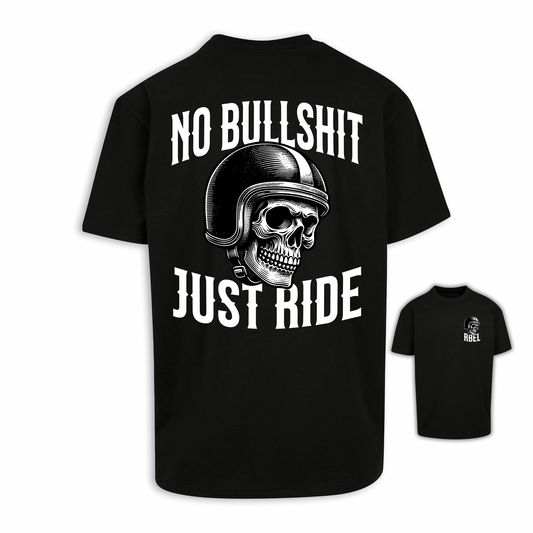 No Bullshit - Schwarz Oversize Shirt