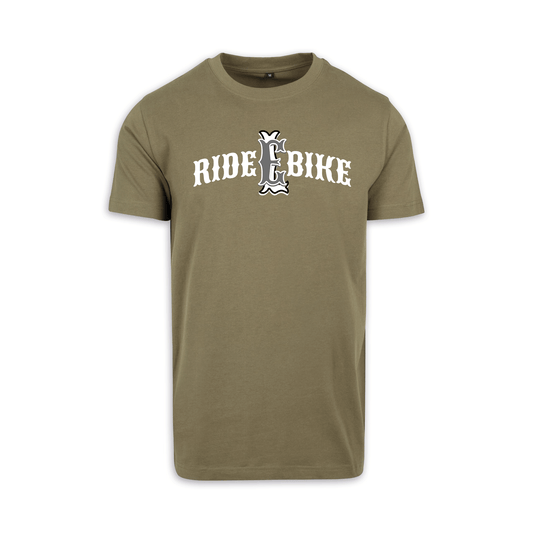 RIDE BIKE EL - Olive/Weiß Männer Shirt