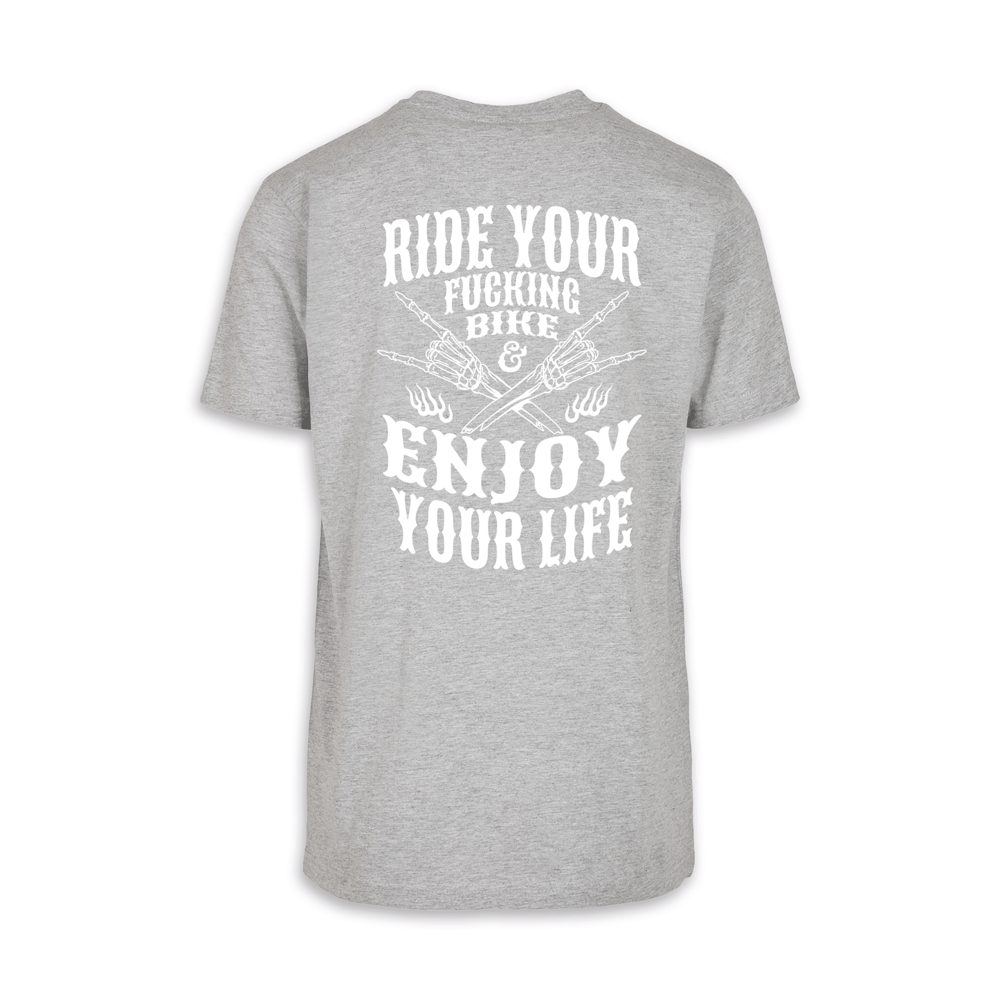 Enjoy Your Life - Grau/Weiß Männer Shirt