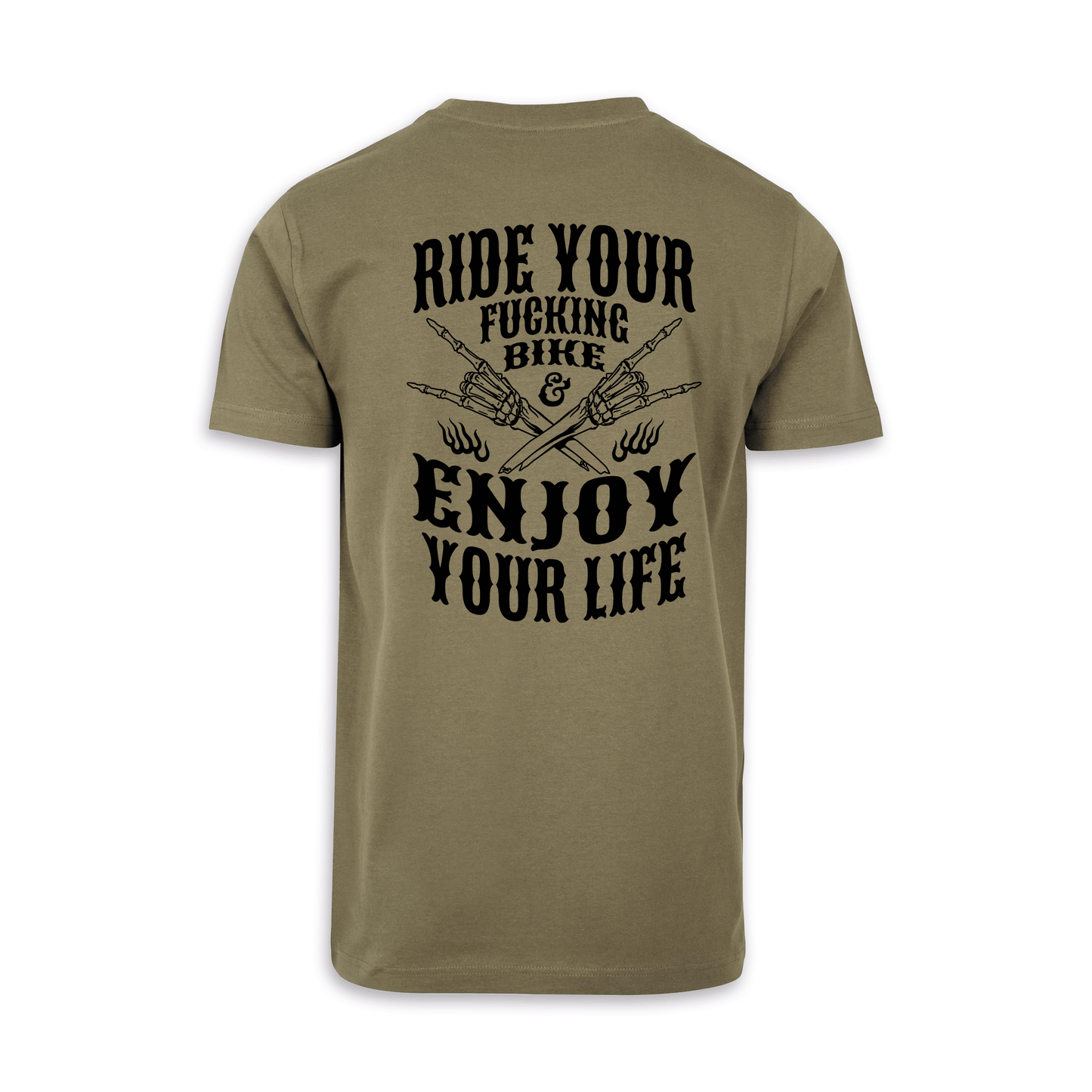 Enjoy Your Life - Olive/Schwarz Männer Shirt