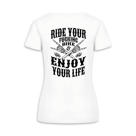 Enjoy Your Life - Weiß Frauen Shirt