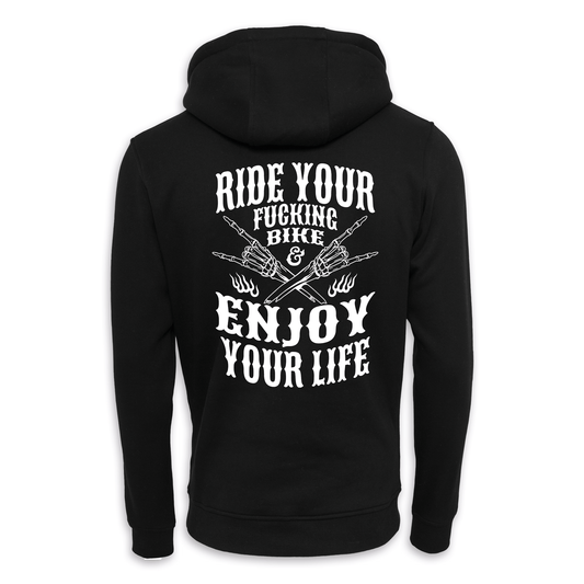 Enjoy Your Life - Schwarz Regular Hoodie