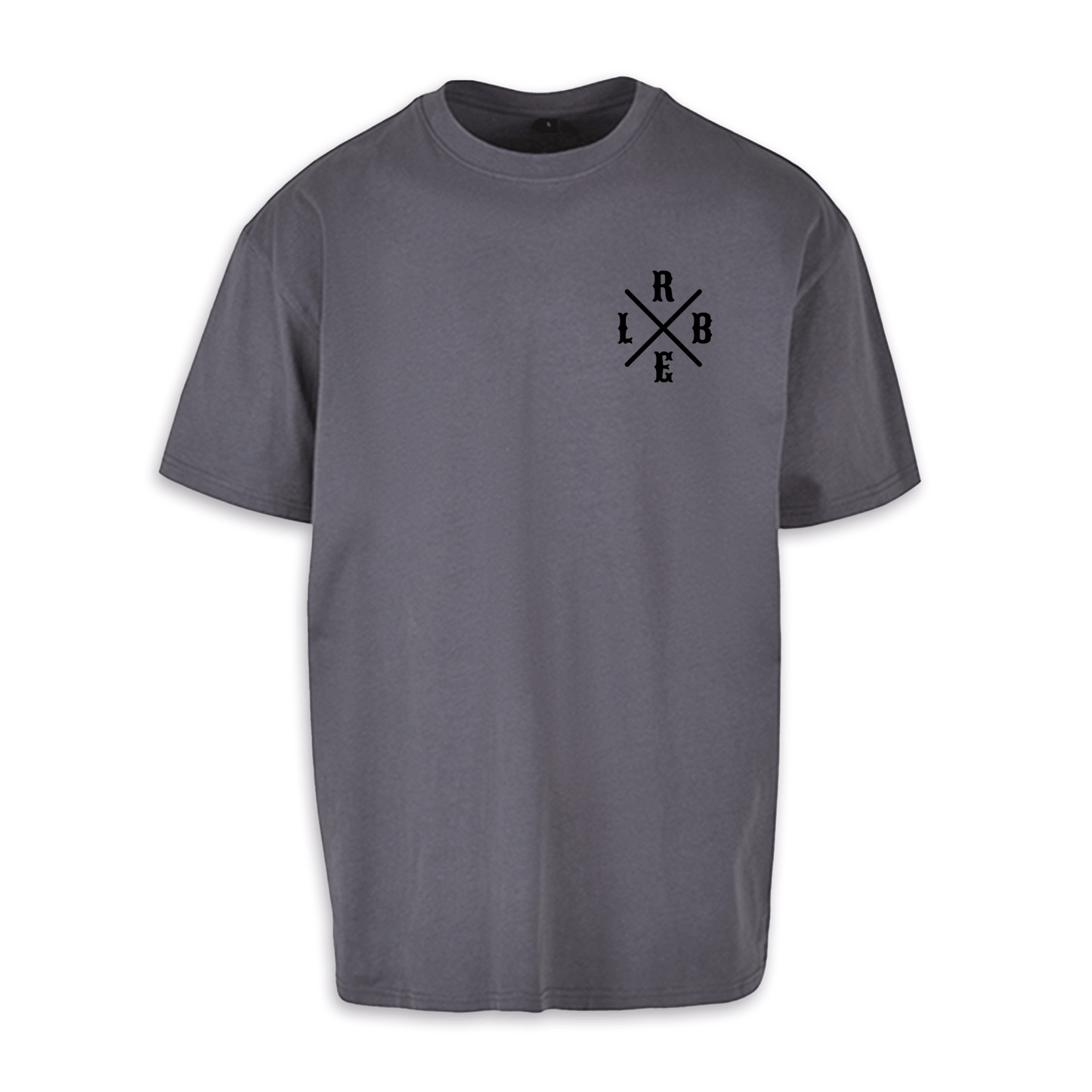 RBEL Kreuz - Dunkelgrau/Schwarz Oversize Shirt