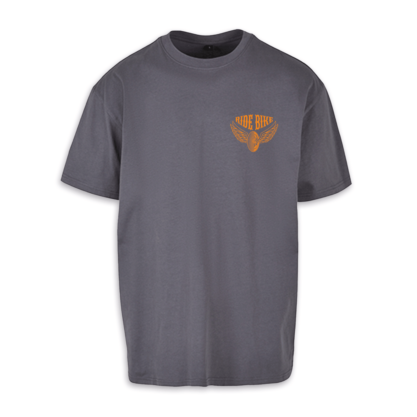 Wild & Free - Dunkelgrau/Orange Oversize Shirt
