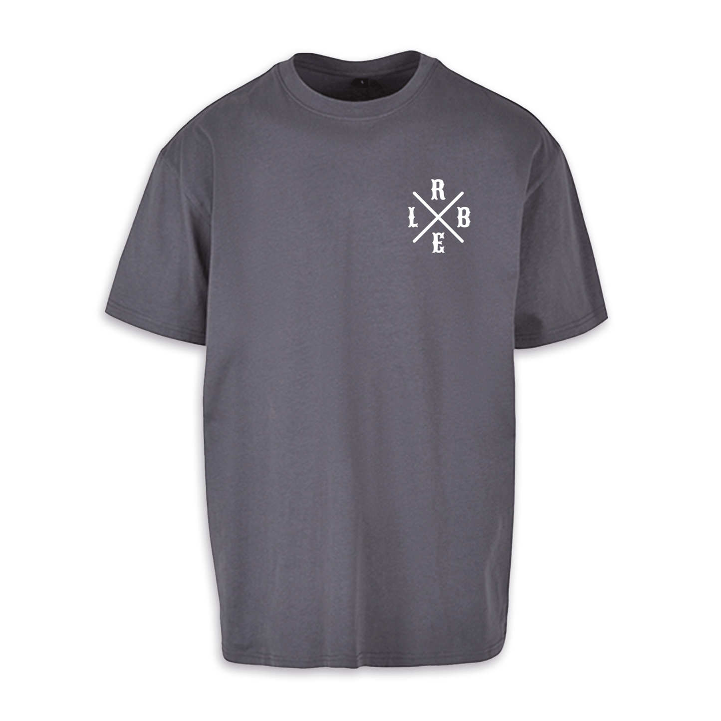 RBEL Kreuz - Dunkelgrau/Weiß Oversize Shirt