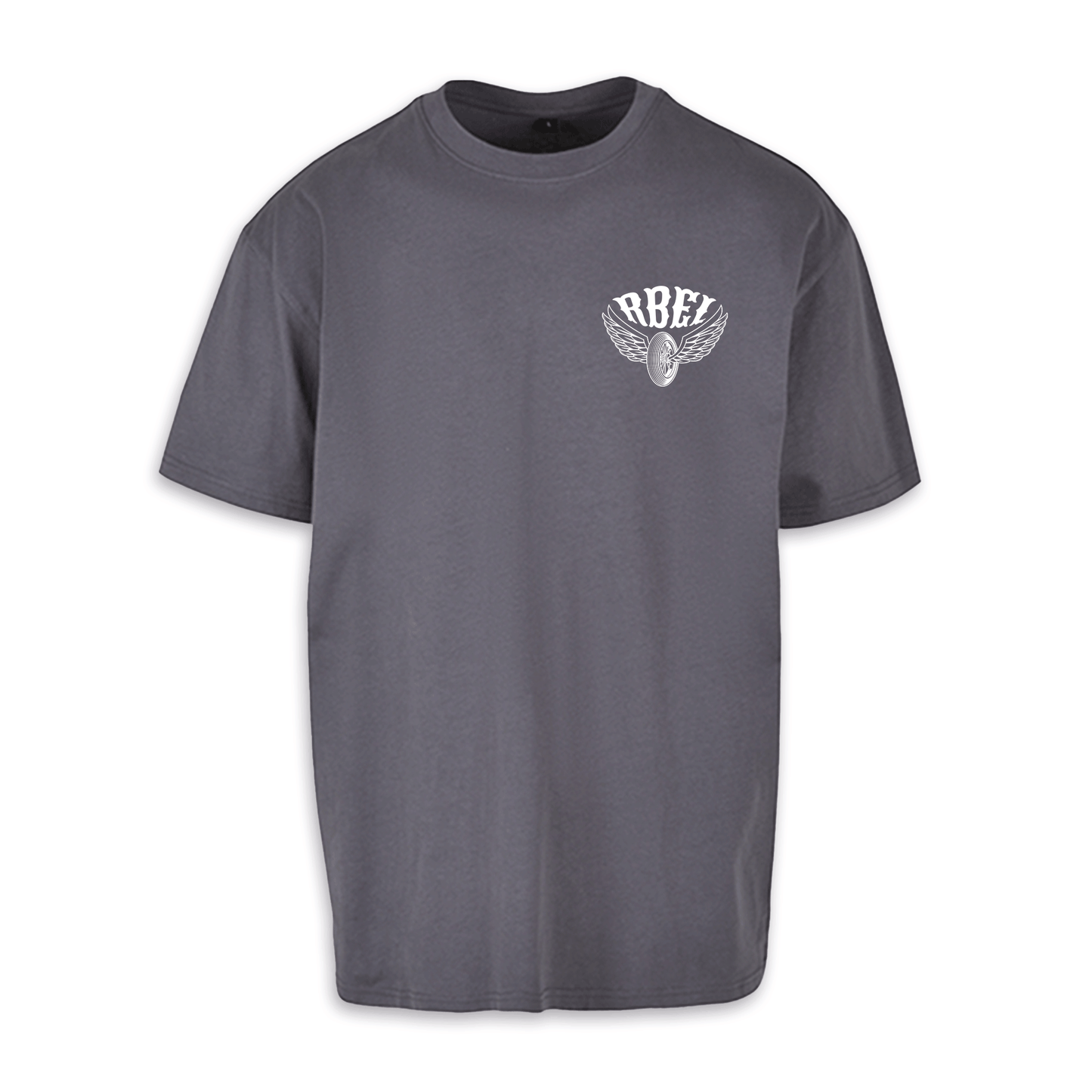 Wild & Free - Dunkelgrau/Weiß Oversize Shirt