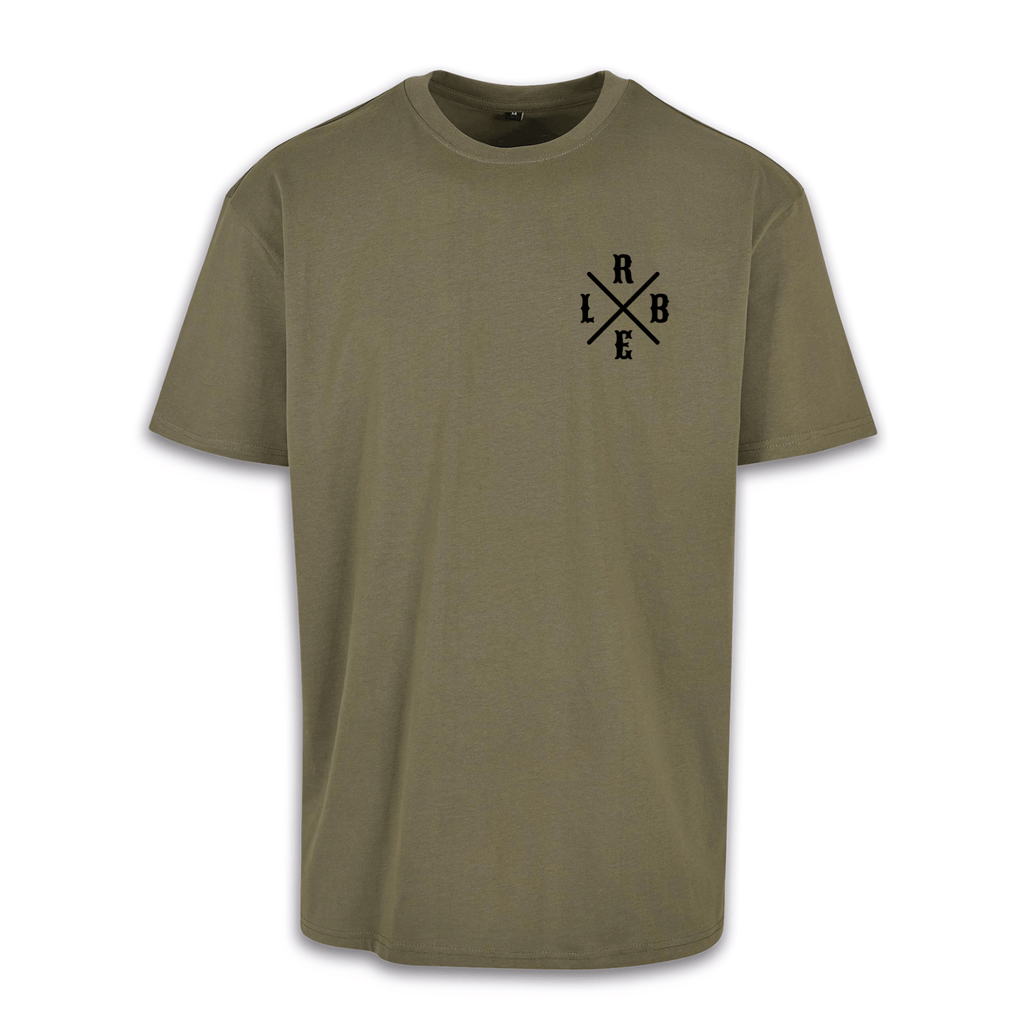 RBEL Kreuz - Olive/Schwarz Oversize Shirt