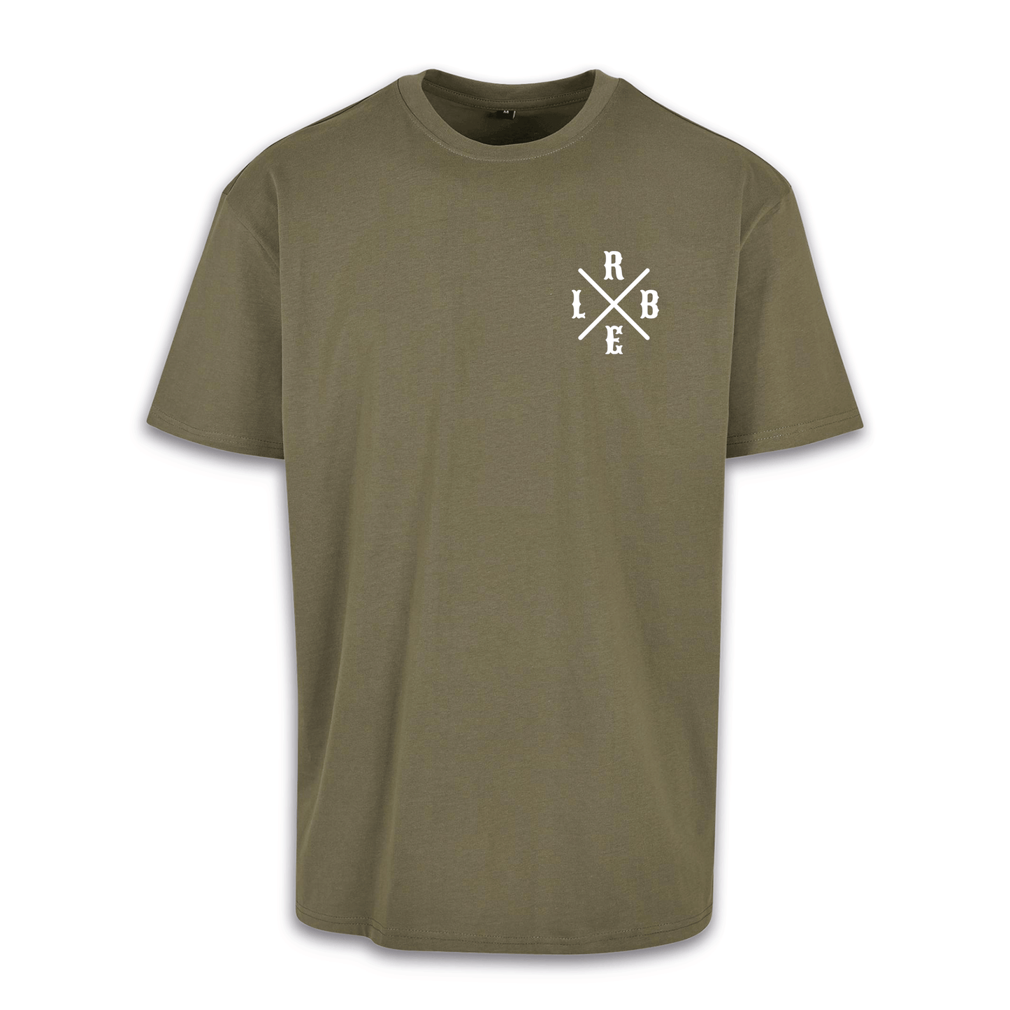 RBEL Kreuz - Olive/Weiß Oversize Shirt
