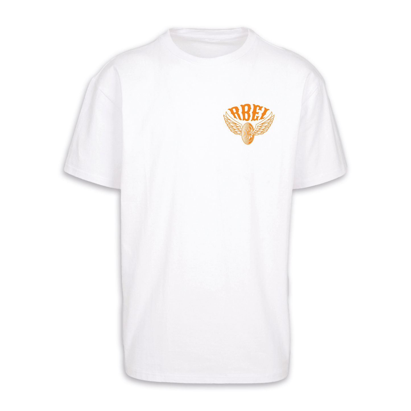 Wild & Free - Weiß/Orange Oversize Shirt