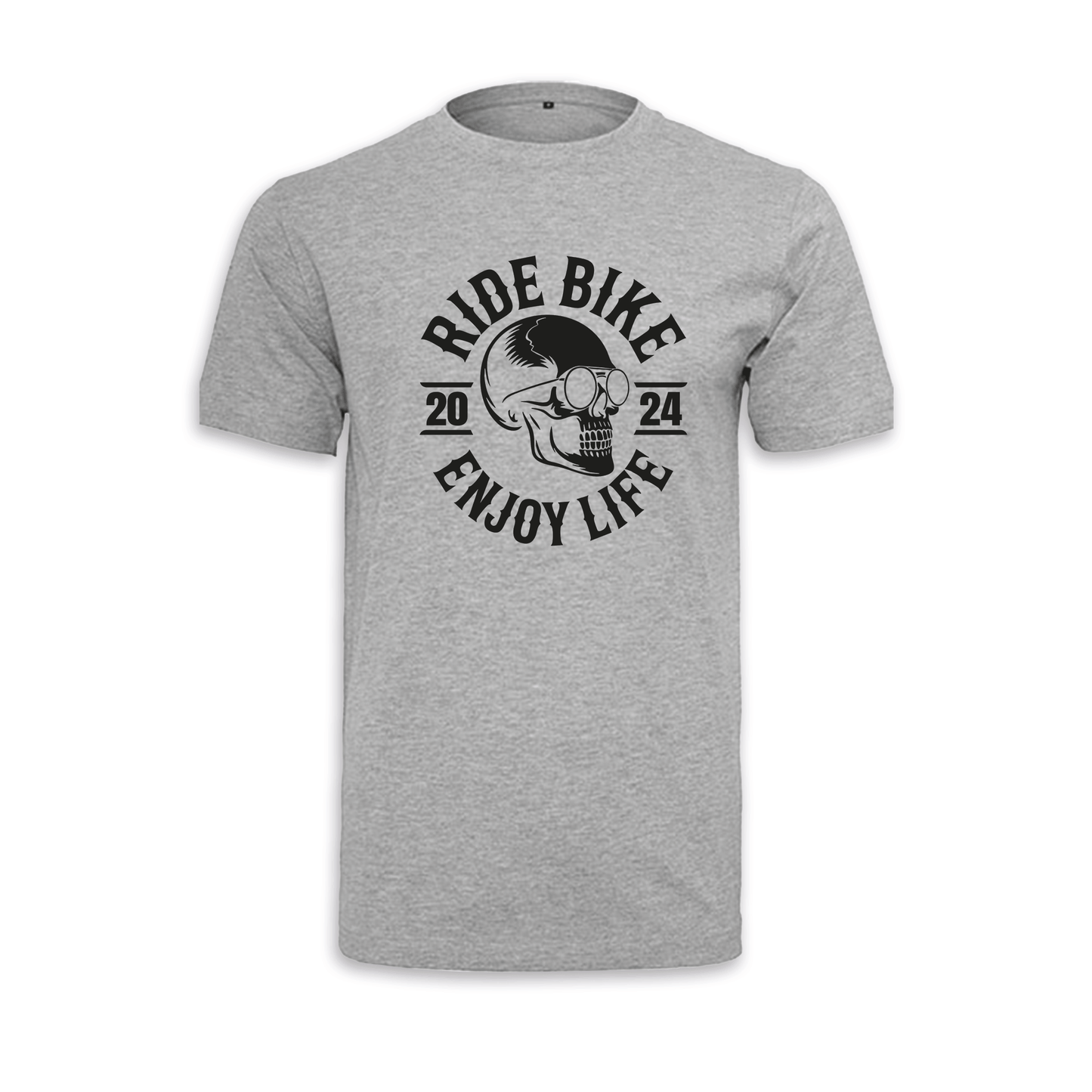 RIDE BIKE ENJOY LIFE Front - Grau Männer Shirt