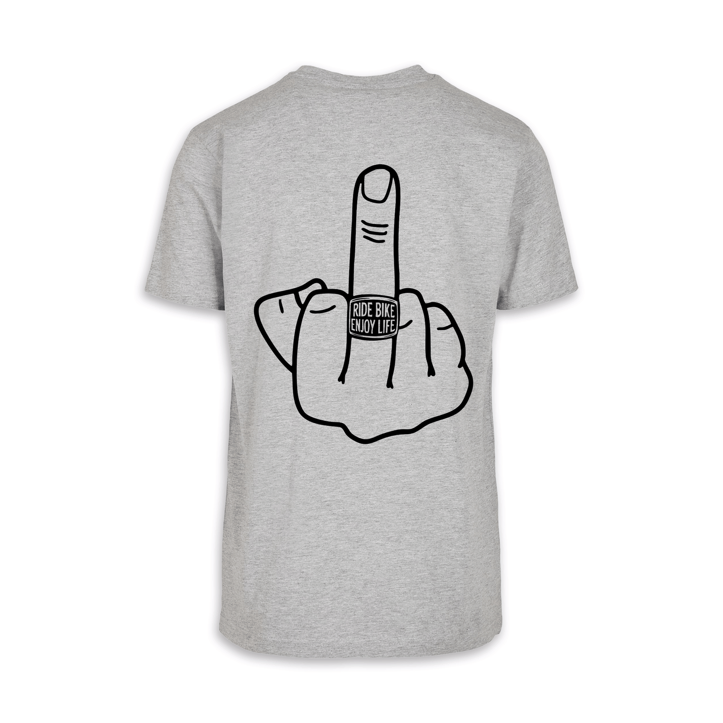 Mittelfinger - Grau Männer Shirt