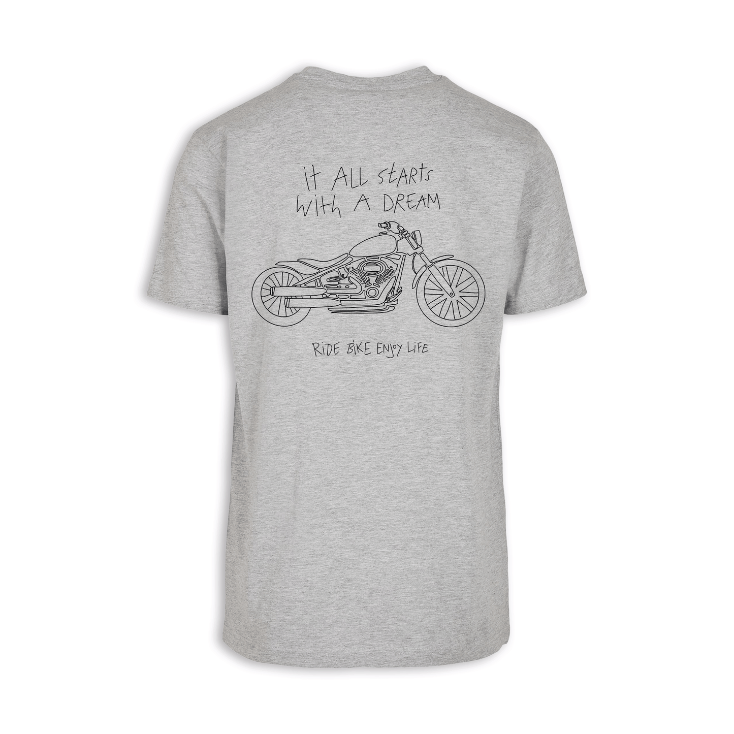 It All Starts With A Dream - Grau Männer Shirt
