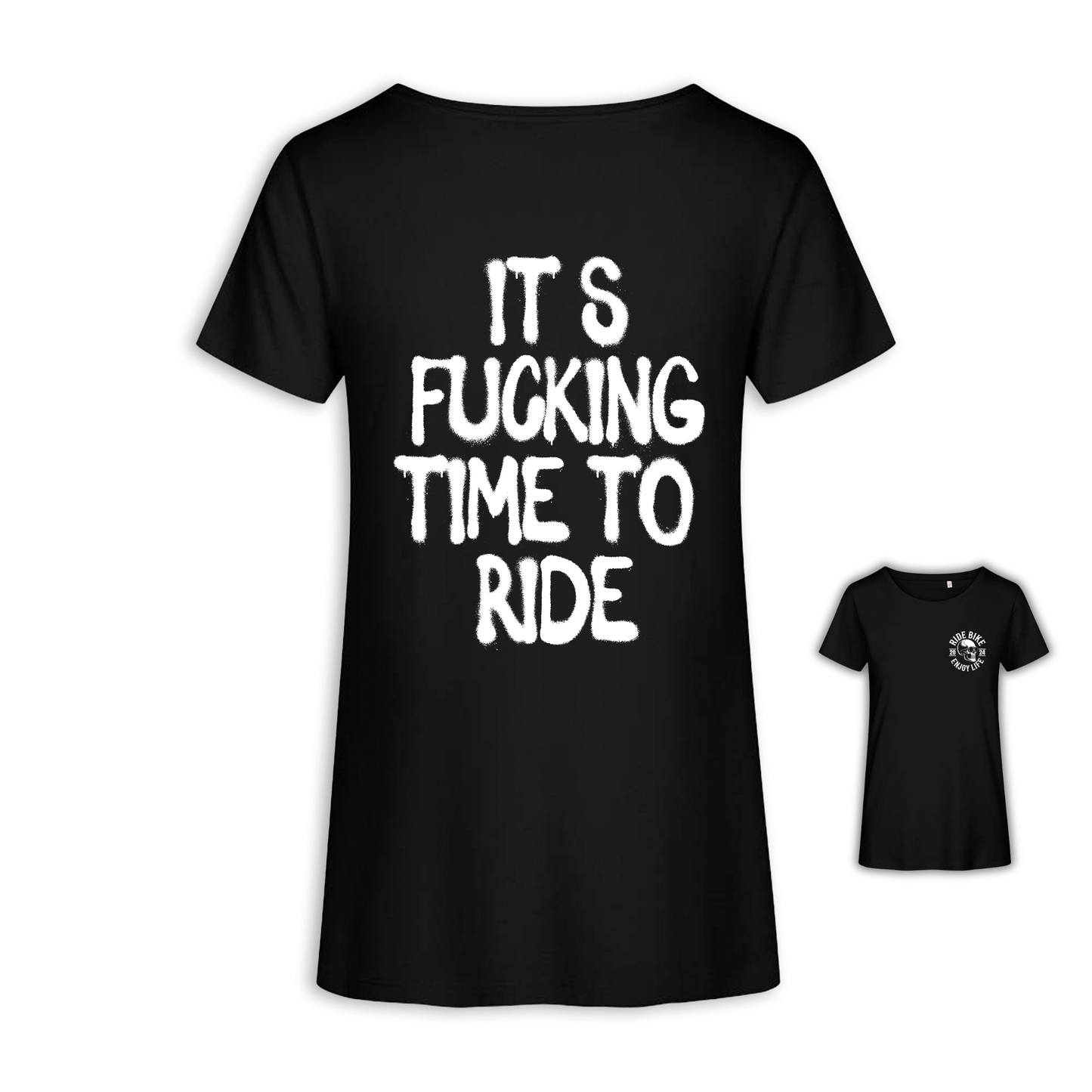 It‘s Fucking Time To Ride - Schwarz Frauen Shirt