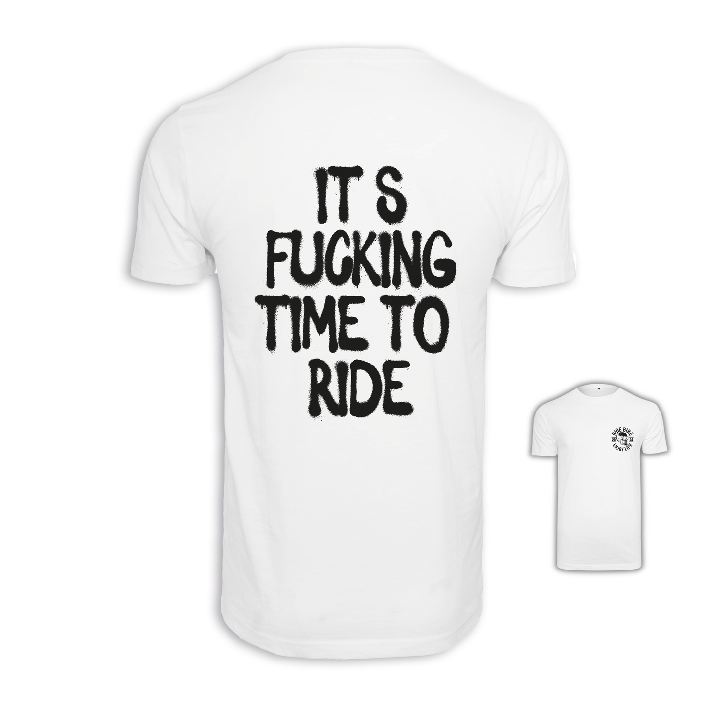 It‘s Fucking Time To Ride - Weiß Männer Shirt