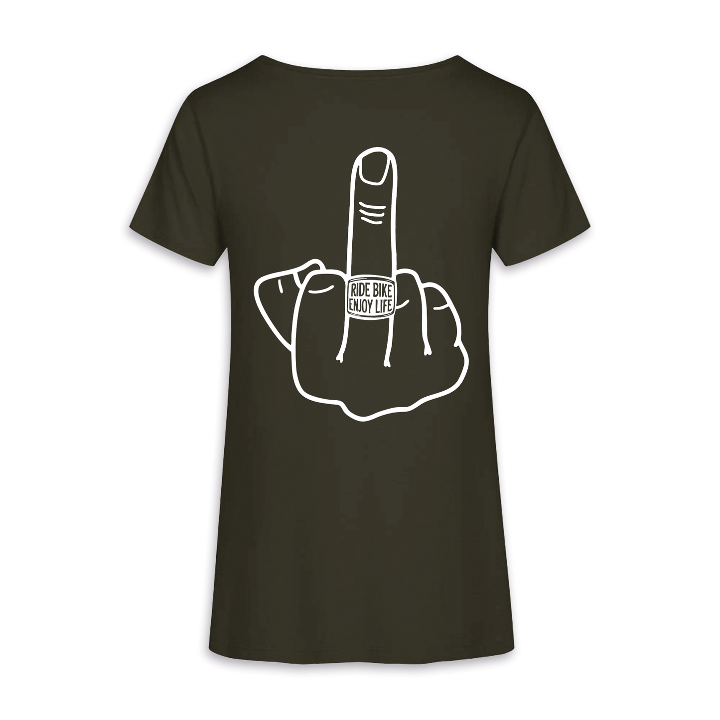 Mittelfinger - Khaki Frauen Shirt
