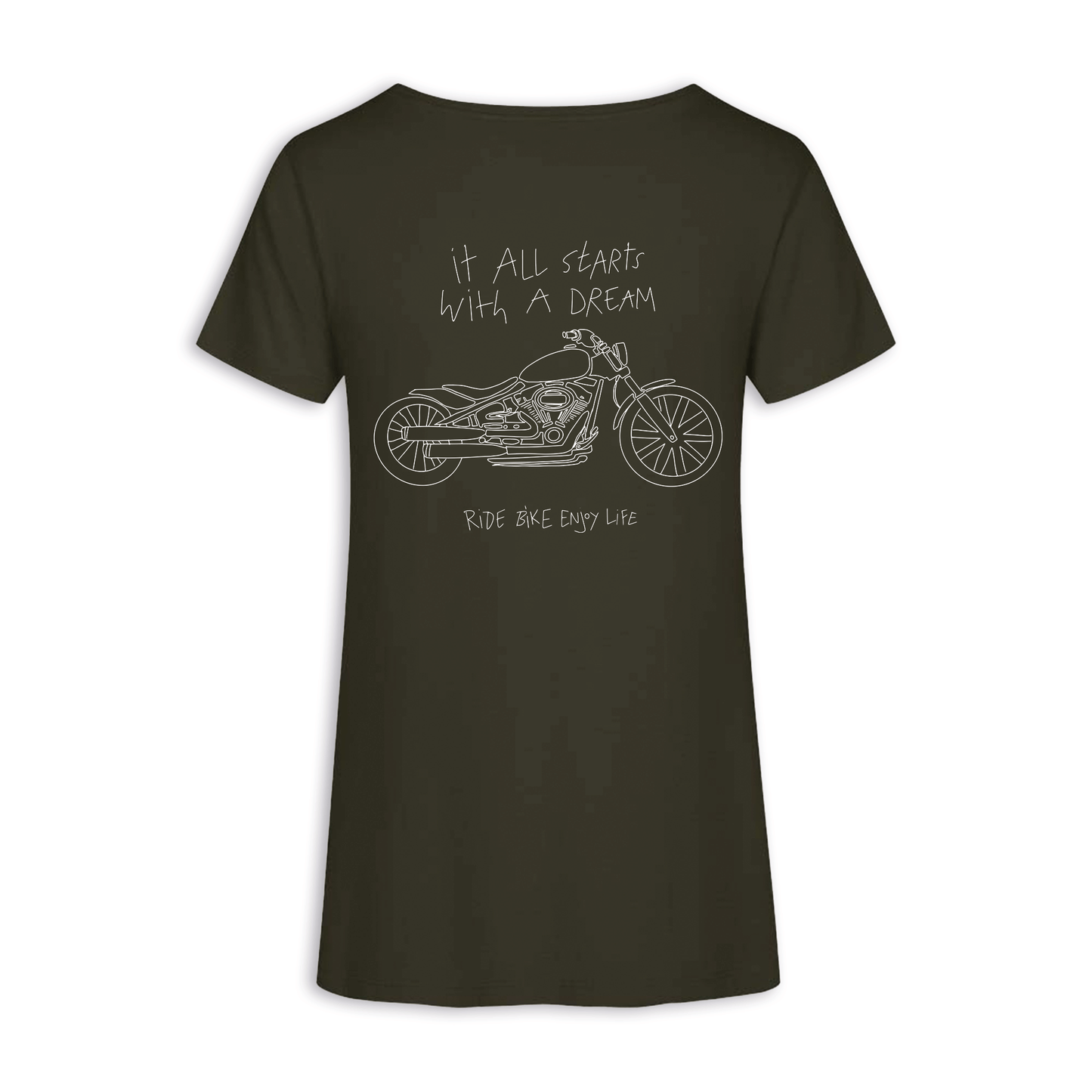 It All Starts With A Dream - Khaki Frauen Shirt