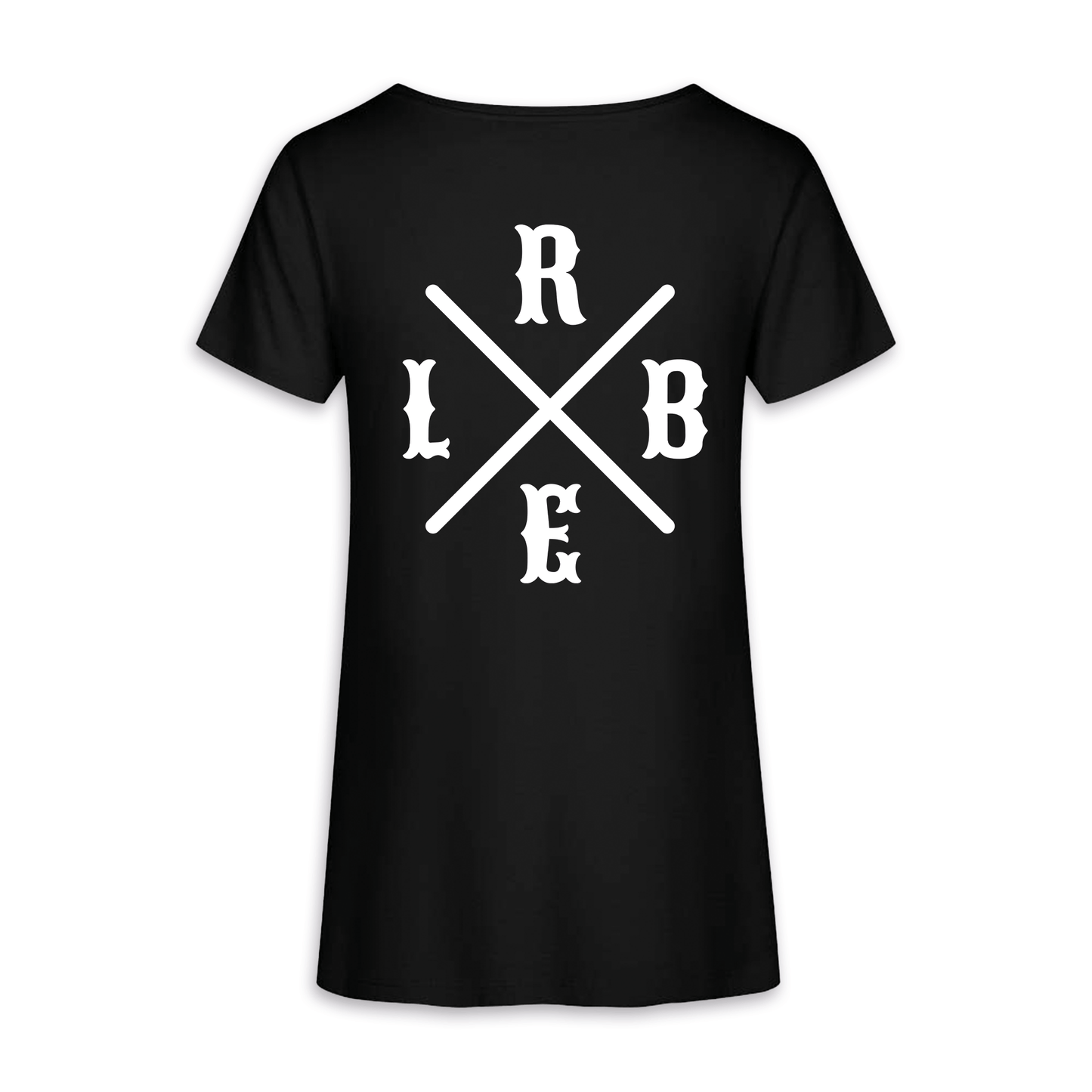 RIDE BIKE ENJOY LIFE Kreuz - Schwarz Frauen Shirt